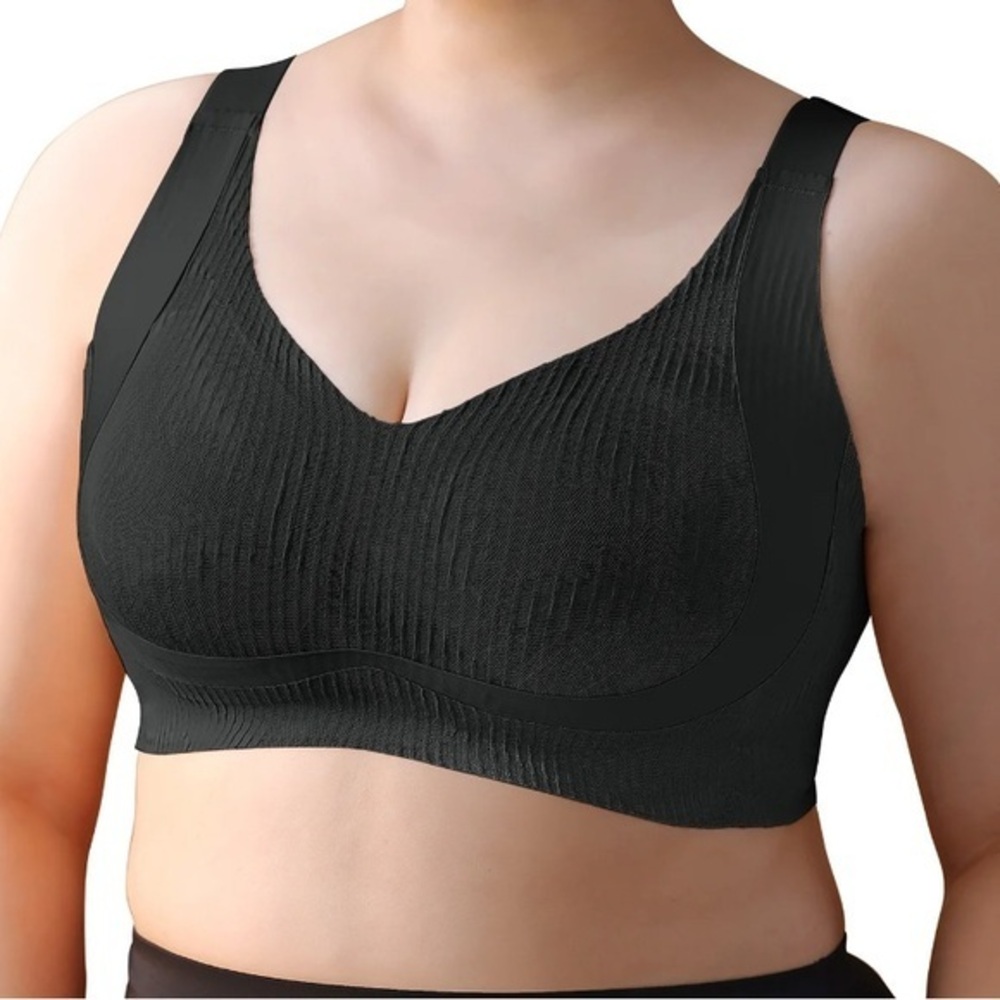 Daystry Plus Size Wirefree Lace Bra for Women Full Coverage No Underwire 2XL